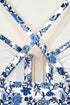 Floral Print Hardware Accent Notched Neck High Waist Bikini Set