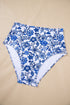 Floral Print Hardware Accent Notched Neck High Waist Bikini Set