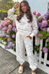 Floral Print Hoodie And Drawstring Jogger Pant Set