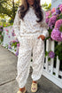 Floral Print Hoodie And Drawstring Jogger Pant Set