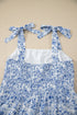 Floral Print Knot Strap High Waist Flared Maxi Dress
