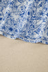Floral Print Knot Strap High Waist Flared Maxi Dress