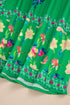 Floral Print Knotted Tie Strap Trimmed Midi Dress