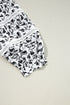 Floral Print Lace Insert Button Front Long Sleeve Blouse