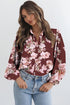 Floral Print Long Sleeve Button Down Shirt