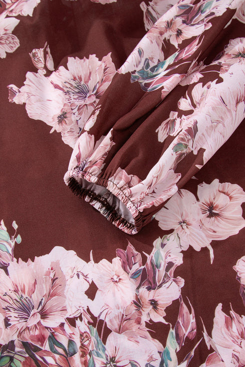 Floral Print Long Sleeve Button Down Shirt
