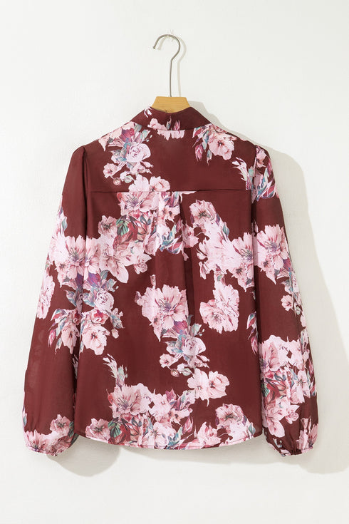 Floral Print Long Sleeve Button Down Shirt