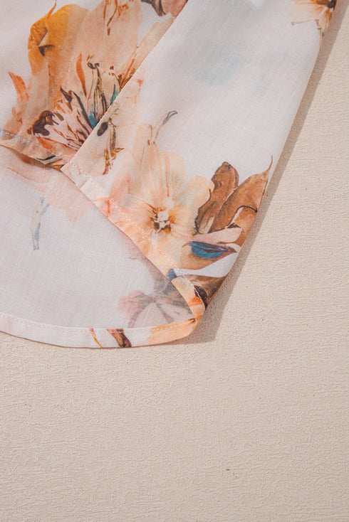 Floral Print Long Sleeve Button Down Shirt