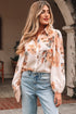 Floral Print Long Sleeve Button Down Shirt