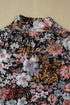 Floral Print Long Sleeve High Neck Mesh Blouse