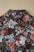 Floral Print Long Sleeve High Neck Mesh Blouse