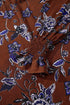 Floral Print Long Sleeve Smocked Cuff Shift Blouse