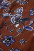 Floral Print Long Sleeve Smocked Cuff Shift Blouse