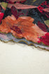 Floral Print Mesh Mock Neck Lettuce Trim Top