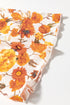 Floral Print Mock Neck Bell Sleeve Scallop Trim Blouse