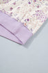 Floral Print Mock Neck Paneled Sleeve Sweatshirt