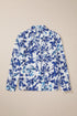 Floral Print Notched Neck Long Sleeve Woven Blouse