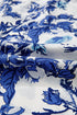 Floral Print Notched Neck Long Sleeve Woven Blouse