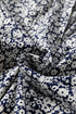 Floral Print Notched Neck Puff Sleeve Cotton Blouse