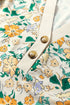 Floral Print Notched Neckline Button Detail Top