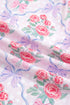 Floral Print Patchwork Collared Ruffled Half Sleeve Shirt