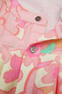 Floral Print Pintuck Button Down Short Sleeve Blouse