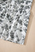 Floral Print Piping Trim Notched Neck Ruffle Sleeve Maxi Dress