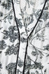 Floral Print Piping Trim Notched Neck Ruffle Sleeve Maxi Dress