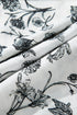 Floral Print Piping Trim Notched Neck Ruffle Sleeve Maxi Dress