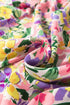 Floral Print Puff Short Sleeve Crew Neck Woven Blouse
