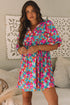 Floral Print Puff Sleeve Babydoll Mini Dress
