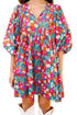 Floral Print Puff Sleeve Babydoll Mini Dress