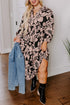 Floral Print Puff Sleeve Collared H Line Maxi Dress
