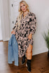Floral Print Puff Sleeve Collared H Line Maxi Dress