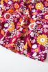 Floral Print Puff Sleeve Collared Tiered Flowy Maxi Dress