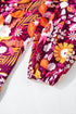 Floral Print Puff Sleeve Collared Tiered Flowy Maxi Dress