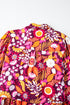 Floral Print Puff Sleeve Collared Tiered Flowy Maxi Dress