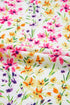 Floral Print Puff Sleeve Crewneck Relaxed Fit Blouse