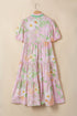 Floral Print Puff Sleeve High Waist Tiered Maxi Dress