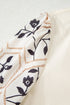 Floral Print Puff Sleeve Patchwork V Neck Blouse
