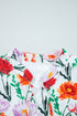 Floral Print Puff Sleeve Ricrac Trim Mini Dress