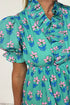 Floral Print Puff Sleeve Smocked Detail Mini Dress