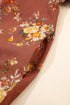 Floral Print Puff Sleeve Square Neck Open Back Mini Dress