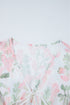 Floral Print Puff Sleeve Tie Detail Peplum Blouse