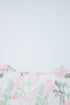 Floral Print Puff Sleeve Tie Detail Peplum Blouse
