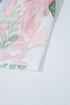 Floral Print Puff Sleeve Tie Detail Peplum Blouse