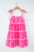 Floral Print Ric Rac Patched Sleeveless Mini Dress