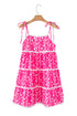 Floral Print Ric Rac Patched Sleeveless Mini Dress
