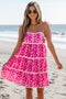Floral Print Ric Rac Patched Sleeveless Mini Dress