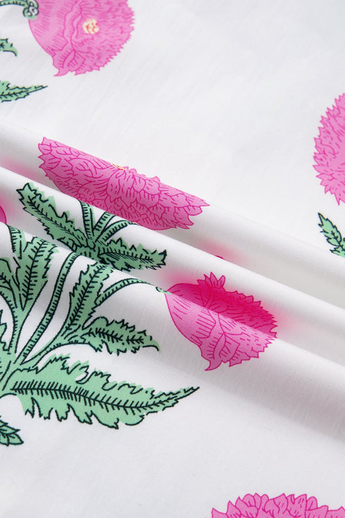 Floral Print Rick Rack Embroidery Drop Waist Mini Dress